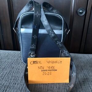 Monogram Eclipse  Epi Leather Danube PM Bag.